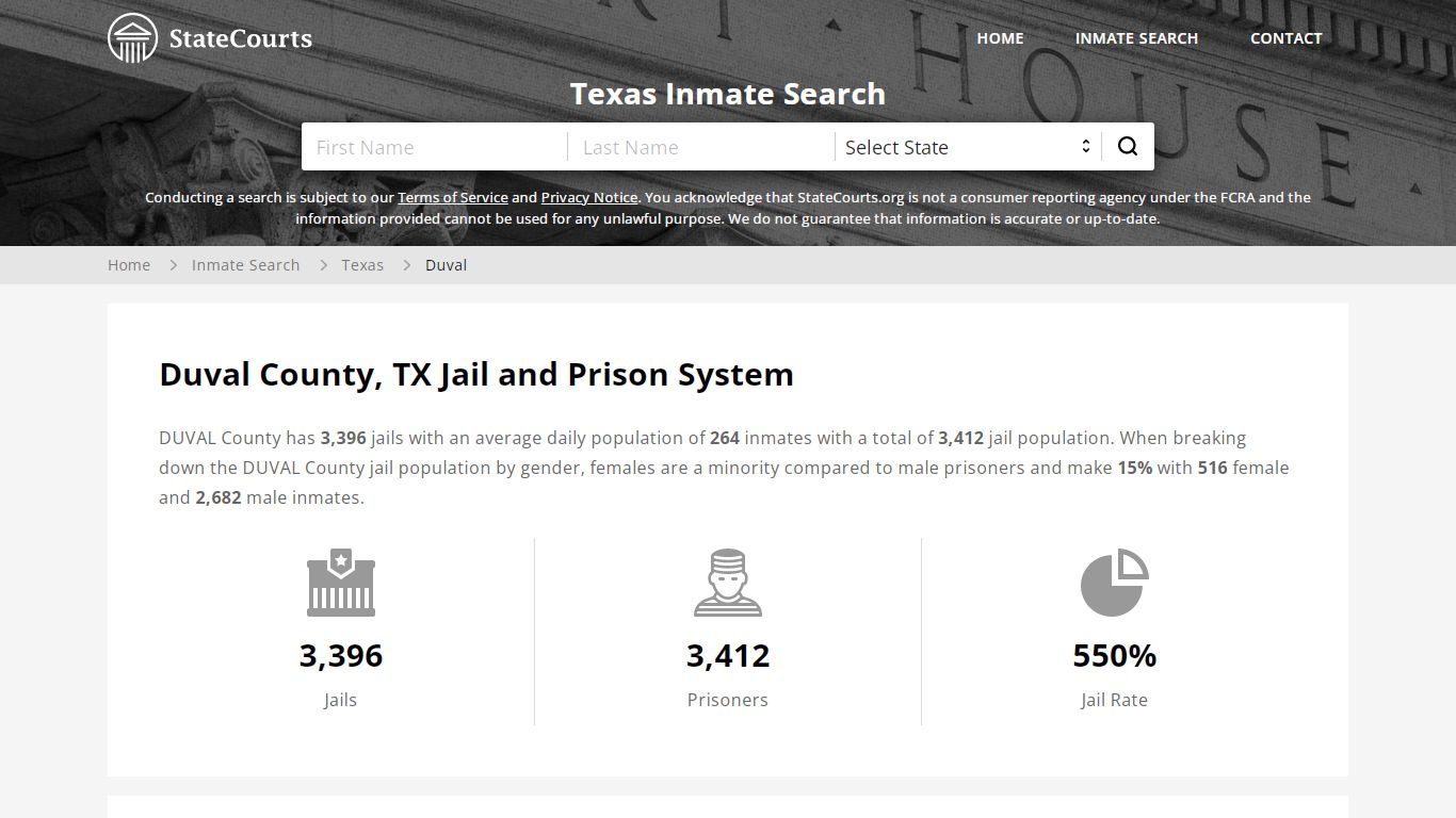 Duval County, TX Inmate Search - StateCourts